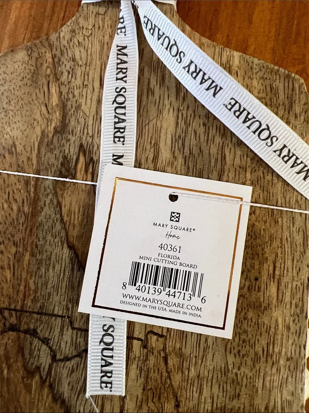 Mary Square Florida Wood Serving Board - Natural Wood
